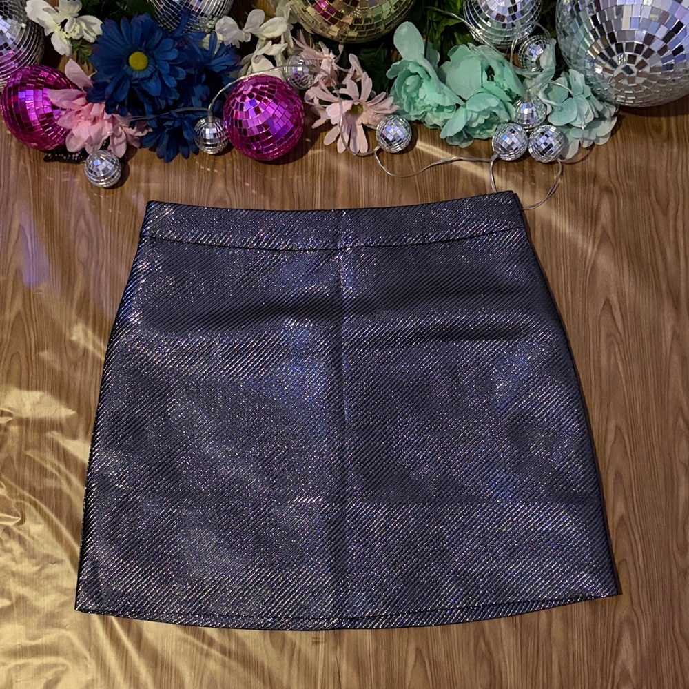 Metallic Black and Silver Skirt